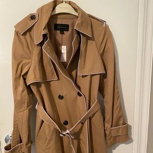 NWT beautiful trench coat with lavender pipping! Perfect for fall/spring!